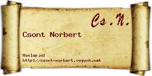 Csont Norbert névjegykártya