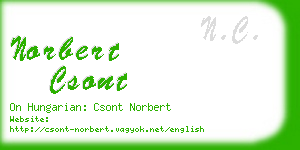 norbert csont business card